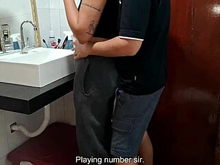 Boss Blackmails Maid For Bathroom Doggystyle While Wife Sunbathes