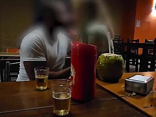 brazilian slut hooks up with black bull at bar then fucks him in car while cuck drives