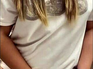 Hey flashing my big ass in store got me so horny I masturbated in the restroom!