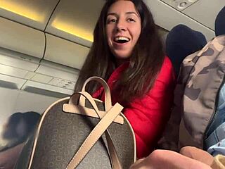 Risky Plane Jerk-Off Flashes Dick To Crowded Passengers