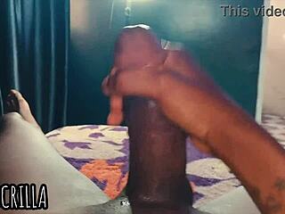 muscular bodybuilder strokes massive black cock penismanxxx style