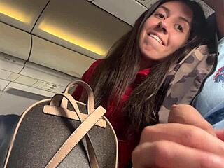 Risky Plane Jerk-Off Flashes Dick To Crowded Passengers