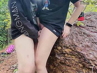 cute thai babe teases pussy outdoors in real pov