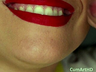 Cum Explodes on Her Smiling Face!