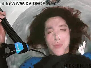 Sexy skinny babe in spandex bikini teases poolside