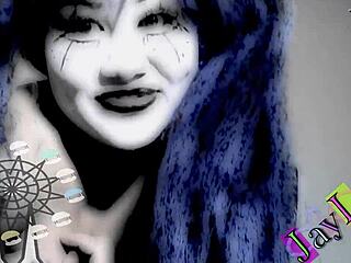 Asian Clown Slowly Strips Big Ass And Shaved Pussy Tease