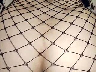 Beautiful Milf Poses in Erotic Lingerie and Stockings