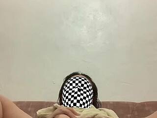 Filipina masturbates her pussy right after showering