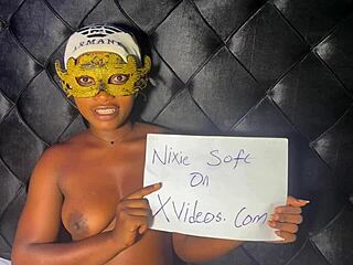 sexy ebony teen pornstar shows off wet pussy verification
