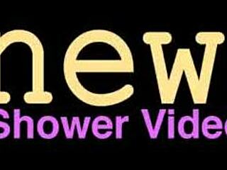 gorgeous blonde shower moment