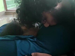 indian housewife kisses gropes young hubby big cock bedroom play