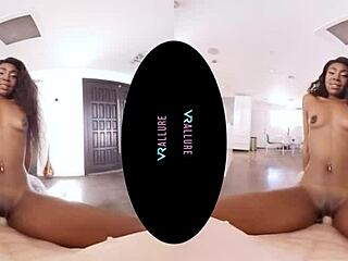 in vrallure amari noelle dives into games while riding her ebony desires pov style