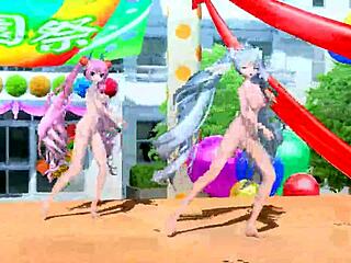 hatsune miku's colorful nude mod big tits goddess vibes 🍑💖