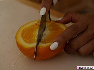 she teaches cooking first licks pussy then fingers orgasm