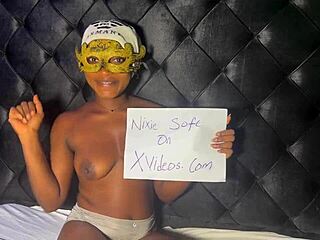 sexy ebony teen pornstar shows off wet pussy verification