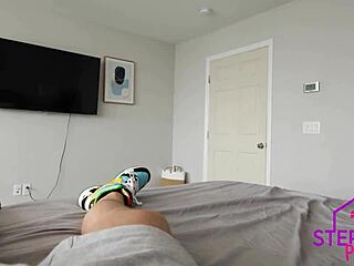 Little Blonde Step Sis Becky Summer bends over. Doggystyle tight pussy ride!