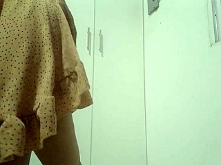 Stepsis Cleans House, Flashes Tight Pussy and Natural Tits for Stepdad Arrival