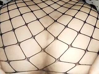 Beautiful Milf Poses in Erotic Lingerie and Stockings