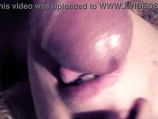Daddy's huge cock unloads close-up facial creampie on my pretty stepdaughter's submissive face!