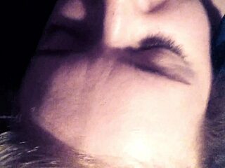 Daddy's huge cock unloads close-up facial creampie on my pretty stepdaughter's submissive face!