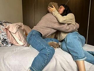 Neighbor Teaches Veiled Stockings Taste for Husband's Use