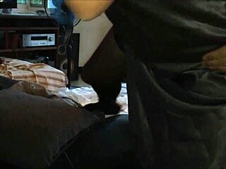 sexy blonde in o2 satin nightie rose corset pink panties gives doggy pov blowjob 😍