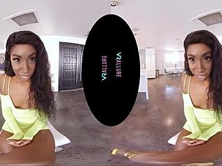 in vrallure amari noelle dives into games while riding her ebony desires pov style