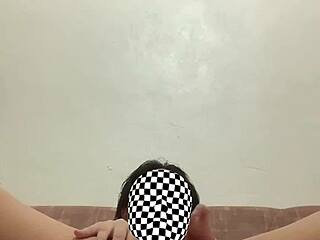 Filipina masturbates her pussy right after showering