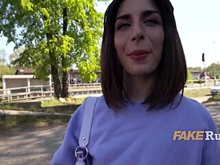 Pretty Italian babe, flash pussy then fuck me public for cash?