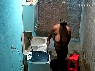 hidden cam catches brazilian stepmom shaving pussy for stepson 👀😏