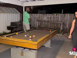 MILFCANDY SAMANTHA LOSES POOL BET TAKES LONG BBC!