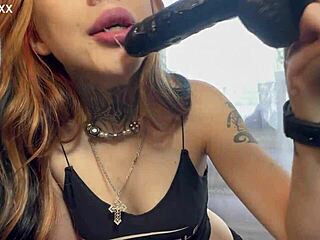 i throat toy deep with sloppy saliva dripping everywhere