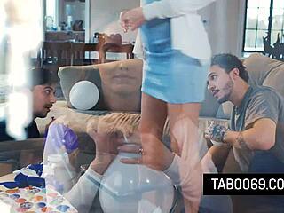 Pervy stepson and bestie pound Pristine Edge