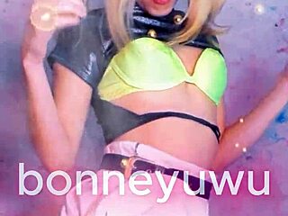 bonneyuwu shakes her cute argentinian ass in white skirt dance