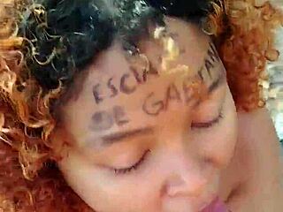 brazilian ebony teen gives risky beach blowjob creampie finish