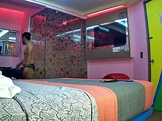 casted curvy latina teen squirts riding big cock in bedroom