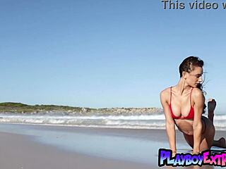 Ukrainian Teen Gloria Sol Strips Naked On Beach Showing Natural Big Tits