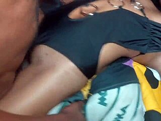 me and friend wrecked her juicy pussy rough creampie screaming