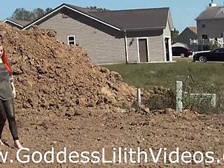 goddess lilith stomps with her dirty bare feet pov