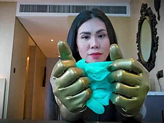 ever feel latex gloves sliding over your skin in asmr fetish play?