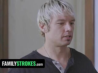 Cute Petite Blonde Stepsis Athena Fleurs Bends For Monster Cock Facial