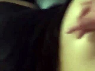 cute couple unloads jizz all over her big round bedroom ass