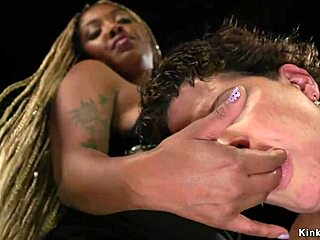 ebony babe i uh... anal pounds that tied cougar hard!