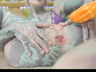 two tattooed hotties wrecked by monster cock anal gape prolapse atm bj 😈🔥 split tongue madness anuskatzz illuz