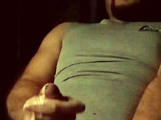 Slo-mo Cumshot Explosion from Muscular Chubby Stud!