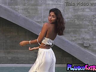 vulnerable latina teen carolina reyes strips naked outdoors playboy