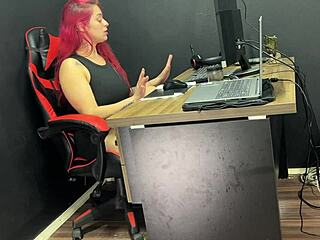 I almost got caught fooling around with my huge BBC in the office!