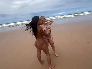Amigas Fuck Hard On Beach Admiring Wild Nature