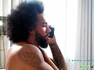 Lacey Jayne and James Angel's juicy big tits nuru massage outdoors 💦🍑