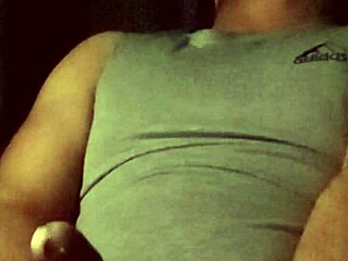 Slo-mo Cumshot Explosion from Muscular Chubby Stud!